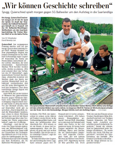 Pressebericht 24.05.16 Saarbrücker Zeitung
