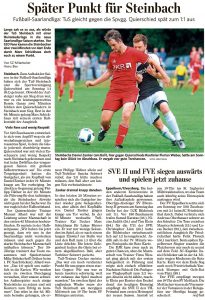 Pressebericht Saarbrücker Zeitung, Lokalteil Neunkirchen, 02.08.2016